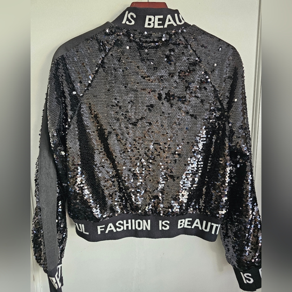 Ktoo sequin border jacket embroidered patches woman size small!! - Picture 5 of 5